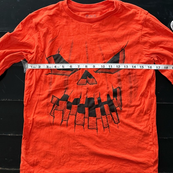 Boys The Children's Place Orange Pumpkin Graphic Long Sleeve Size XL - Picture 5 of 6